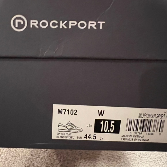 Rockport Men's Pro Walker Sport Shoes in Cream/White Size 10.5W New With Box - Picture 3 of 13